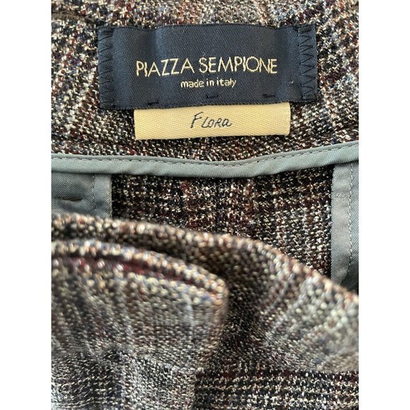 Piazza Sempione Flora Wool Blend Trouser Pants Women’s Size IT 40 Made In Italy - Picture 7 of 9